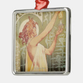 Ornement Carré Argenté Affiche de publicité d'absinthe de Robette (Gauche)