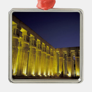 Ornement Carré Argenté Afrique, Egypte, Louxor. Cour solaire d'Amenhotep