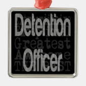 Ornement Carré Argenté Agent de détention Extraordinaire (Devant)