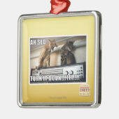 Ornement Carré Argenté Ah tour de Sed il vers le bas ! ! (Gauche)