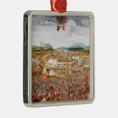 Ornement Carré Argenté Alesia a assiégé par Jules César (Droite)