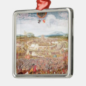 Ornement Carré Argenté Alesia a assiégé par Jules César (Gauche)