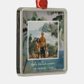 Ornement Carré Argenté Aloha Hawaiian (Droite)