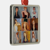 Ornement Carré Argenté Amedeo Modigliani - Collage de chefs-d'oeuvre (Droite)