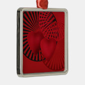 Ornement Carré Argenté Amour ,Mariage (Droite)