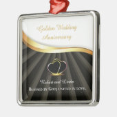 Ornement Carré Argenté Anniversaire religieux du 50e Mariage d'or (Gauche)