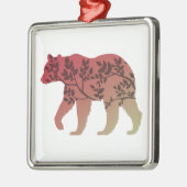 Ornement Carré Argenté Arbre à ours (Gauche)