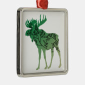 Ornement Carré Argenté Arbre d'orignal (Droite)