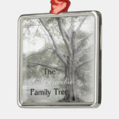 Ornement Carré Argenté Arbre généalogique (Gauche)
