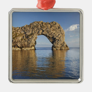Ornement Carré Argenté Arc de Durdle Door, Jurassic Coast Patrimoine Mond