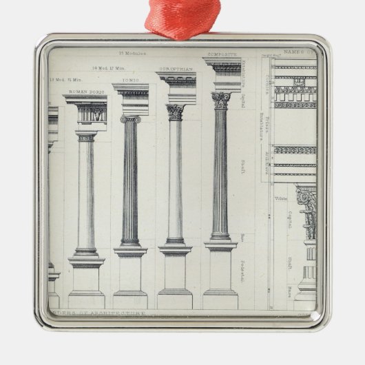 Ornement Carré Argenté Architecture I : Ordres d'architecture (Devant)