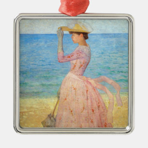 Ornement Carré Argenté Aristide Maillol - Femme à l'ombrelle