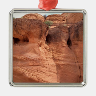 Ornement Carré Argenté ARIZONA - Haut Antelope Canyon A - Red Rock