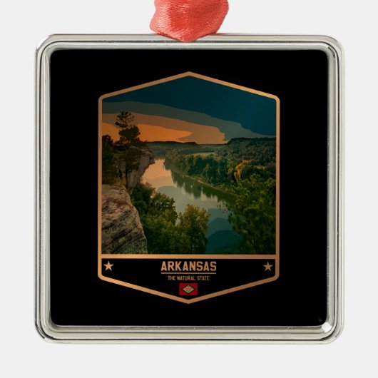 Ornement Carré Argenté Arkansas (Devant)