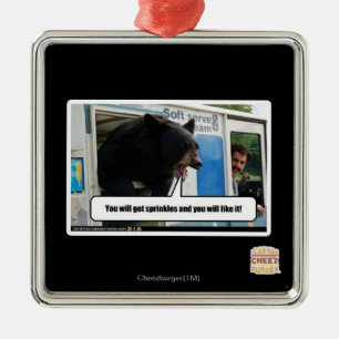 Ornement Carré Argenté Arrose