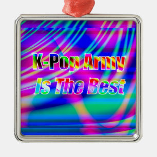 Ornement Carré Argenté Art K-Pop