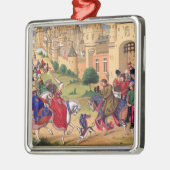 Ornement Carré Argenté Art médiéval (Gauche)