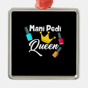 Ornement Carré Argenté Artiste Queen Nail