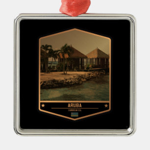 Ornement Carré Argenté Aruba