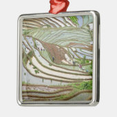 Ornement Carré Argenté Asie, Chine, Yunnan, Jinping. Personnalité autocht (Gauche)