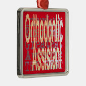 Ornement Carré Argenté Assistant orthodontique (Droite)