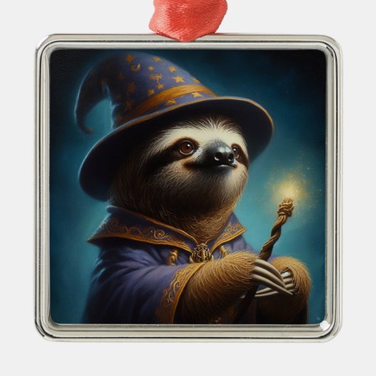 Ornement Carré Argenté Assistant Sloth (Devant)