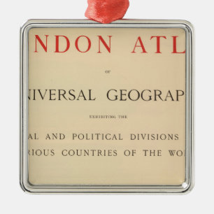 Ornement Carré Argenté Atlas de Londres de Stanford de page titre