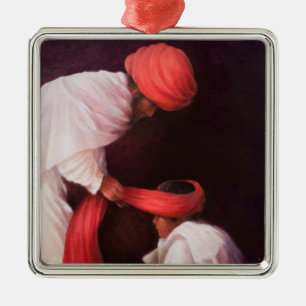 Ornement Carré Argenté Attachement d'un turban 2010