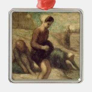 Ornement Carré Argenté Au bord de l'eau, c.1849-53