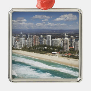 Ornement Carré Argenté Australie, Queensland, Gold Coast, Main Beach -