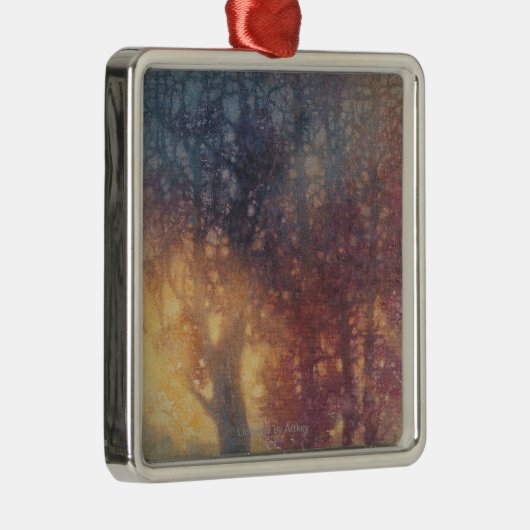 Ornement Carré Argenté Automne coloré (Droite)