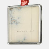 Ornement Carré Argenté Baie de Boston, le Massachusetts (Gauche)