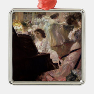 Ornement Carré Argenté Ball blanche, 1903