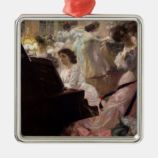 Ornement Carré Argenté Ball blanche, 1903 (Devant)