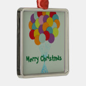 Ornement Carré Argenté Ballons (Droite)