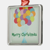 Ornement Carré Argenté Ballons (Gauche)