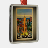 Ornement Carré Argenté Baltimore Maryland (Droite)