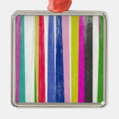 Ornement Carré Argenté Bandes verticales (Devant)