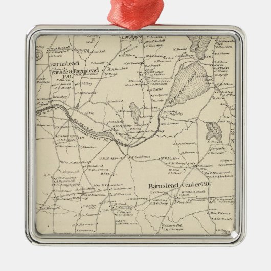 Ornement Carré Argenté Barnstead, Belknap Co (Devant)