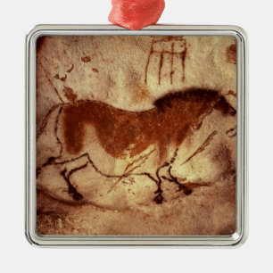 Ornement Carré Argenté Basculez la peinture d'un cheval, c.17000 AVANT