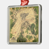 Ornement Carré Argenté Bataille de Gettysburg 10 (Gauche)