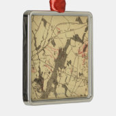 Ornement Carré Argenté Bataille de Gettysburg 15 (Droite)