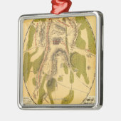 Ornement Carré Argenté Bataille de Gettysburg 7 (Gauche)