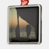 Ornement Carré Argenté Bateau (Gauche)