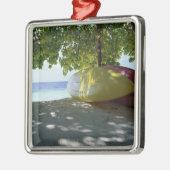 Ornement Carré Argenté Bateau (Gauche)