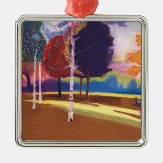 Ornement Carré Argenté Bath de parc de Victoria (Devant)