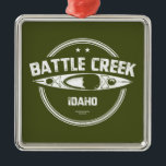 Ornement Carré Argenté Battle Creek Wild Et Rivière Pittoresque Idaho Kay<br><div class="desc">Battle Creek dans le sud-ouest de l'Idaho est un affluent de la rivière Owyhee qui s'étend sur 100 kilomètres de long. Il coule dans une direction généralement sud à travers le désert d'Owyhee pour rejoindre la rivière Owyhee à l'ouest de Riddle,  Idaho.</div>