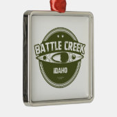 Ornement Carré Argenté Battle Creek Wild Et Rivière Pittoresque Idaho Kay (Droite)