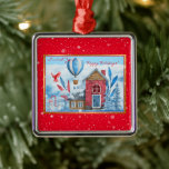 Ornement Carré Argenté Beau Paysage Avec Personnaliser Snowman<br><div class="desc">Beautiful Landscape With Snowman Personnaliser Metal Ornament - Produit Customisé - (Tapez BOKI412 dans la recherche du site (navigateur) pour voir l'offre de toutes mes créations. Merci . ) - Voir mes autres produits et collections, choisissez un cadeau pour vous et vos proches. Merci d'avoir acheté dans mon magasin. Reviens....</div>