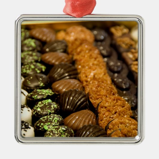 Ornement Carré Argenté Belgique, Bruxelles. Belgique célèbre pour son mon (Devant)